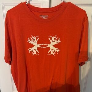 Under Armour Orange T-Shirt with White Graphic